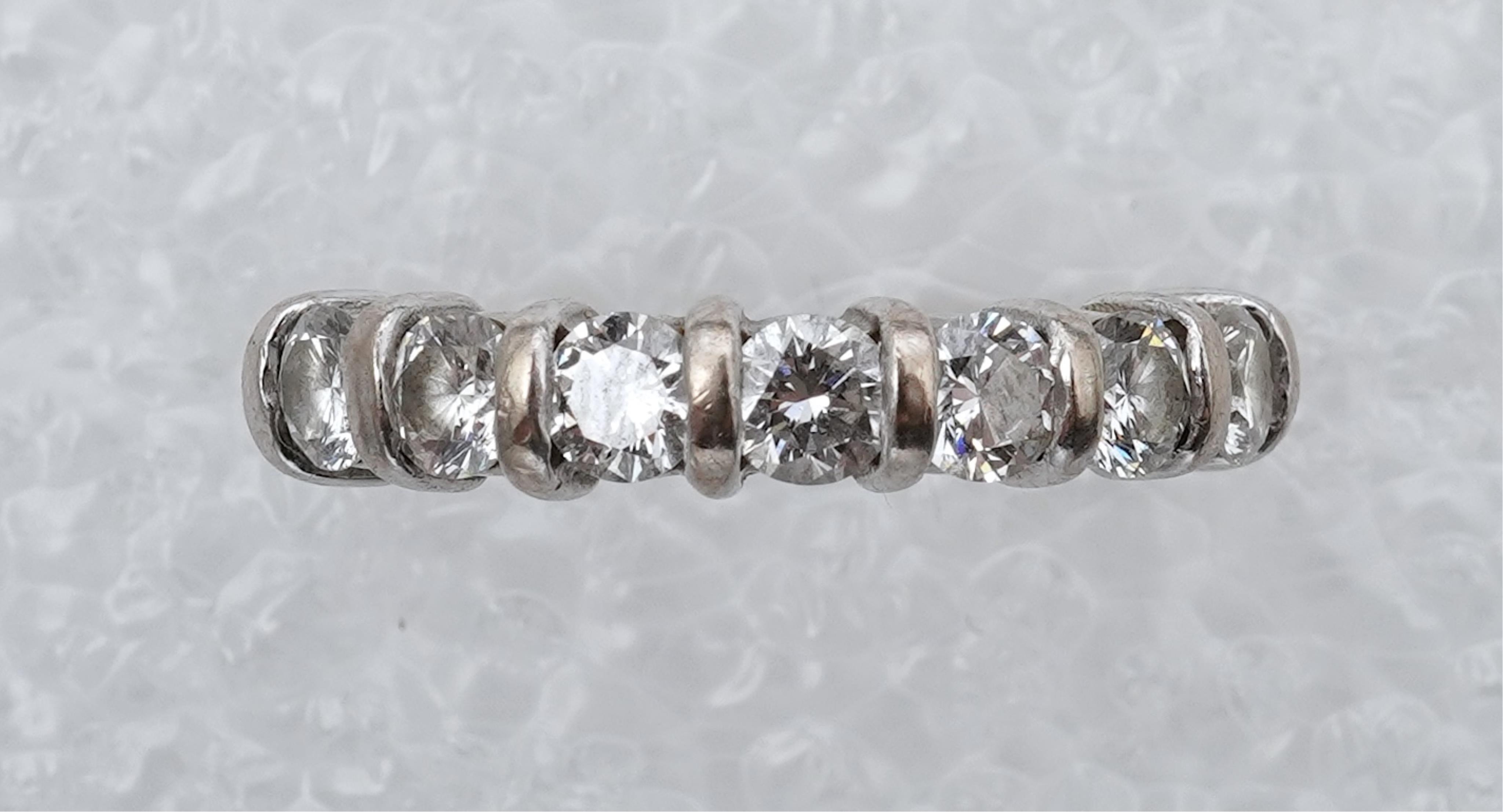 A seven-stone diamond ring